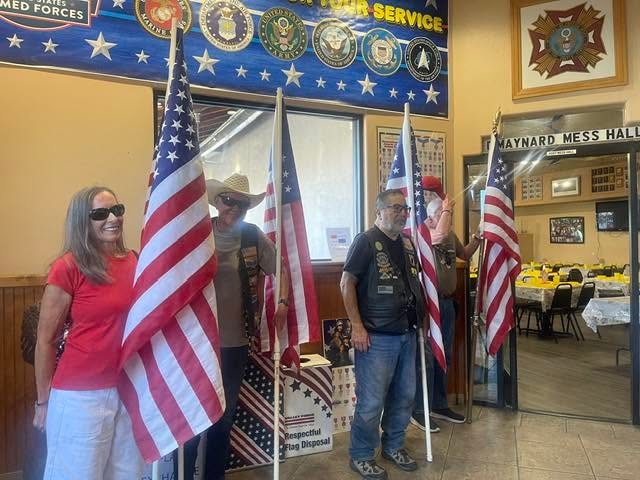 ALR members at Maynard Mess Hall flag ceremony