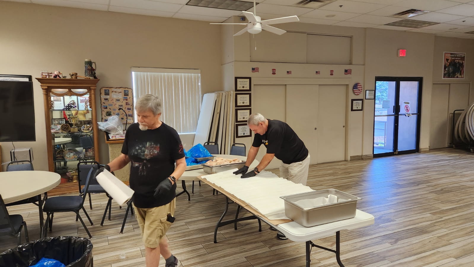 SAL members setting up for event